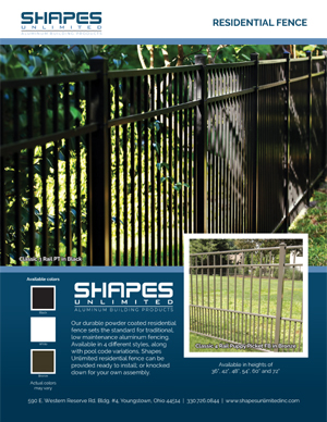 Shapes Residential Fence Flyer 2024 screenshot