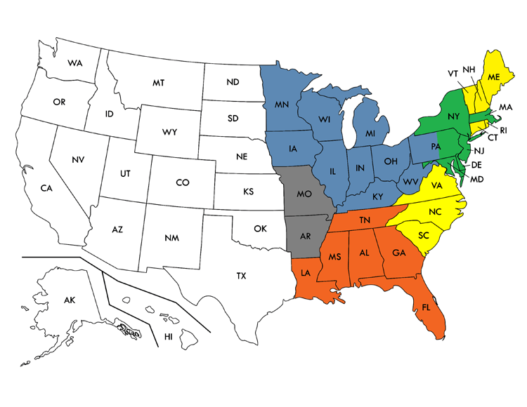 Shapes Unlimited, Inc. Screen and Window Components Sales Territories