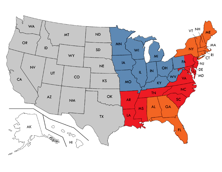 Shapes Unlimited, Inc. Fence Product Sales Territories