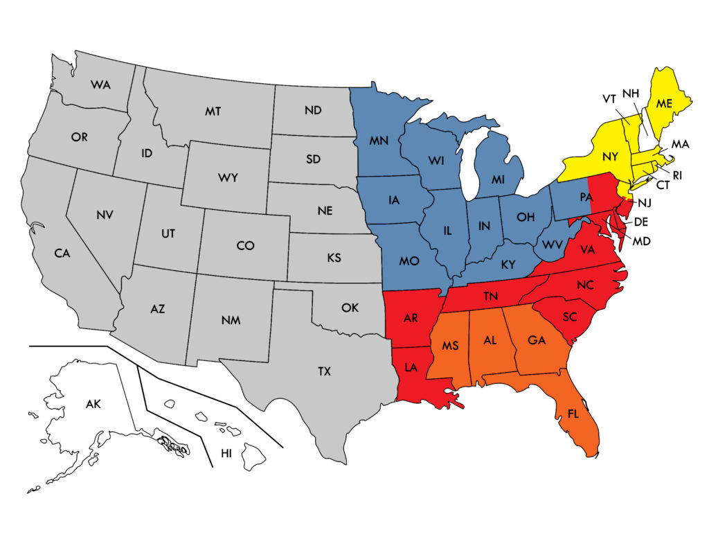 Shapes Unlimited, Inc. Fence Product Sales Territories
