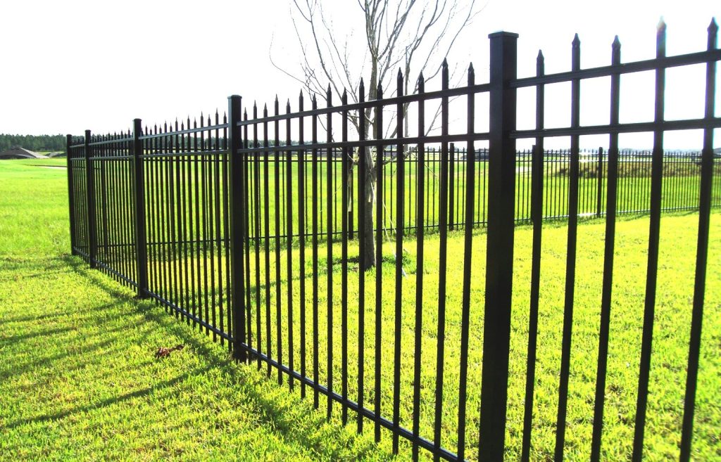 Ornamental black fence created by SHAPES Unlimited in North Jackson